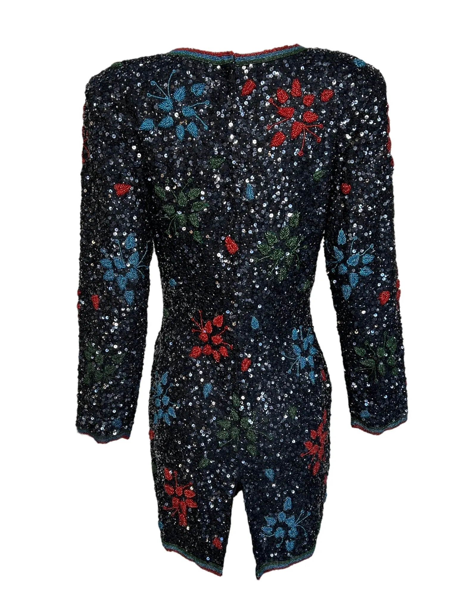 1980s Heavily Beaded & Sequined Tunic/ Micro Dress