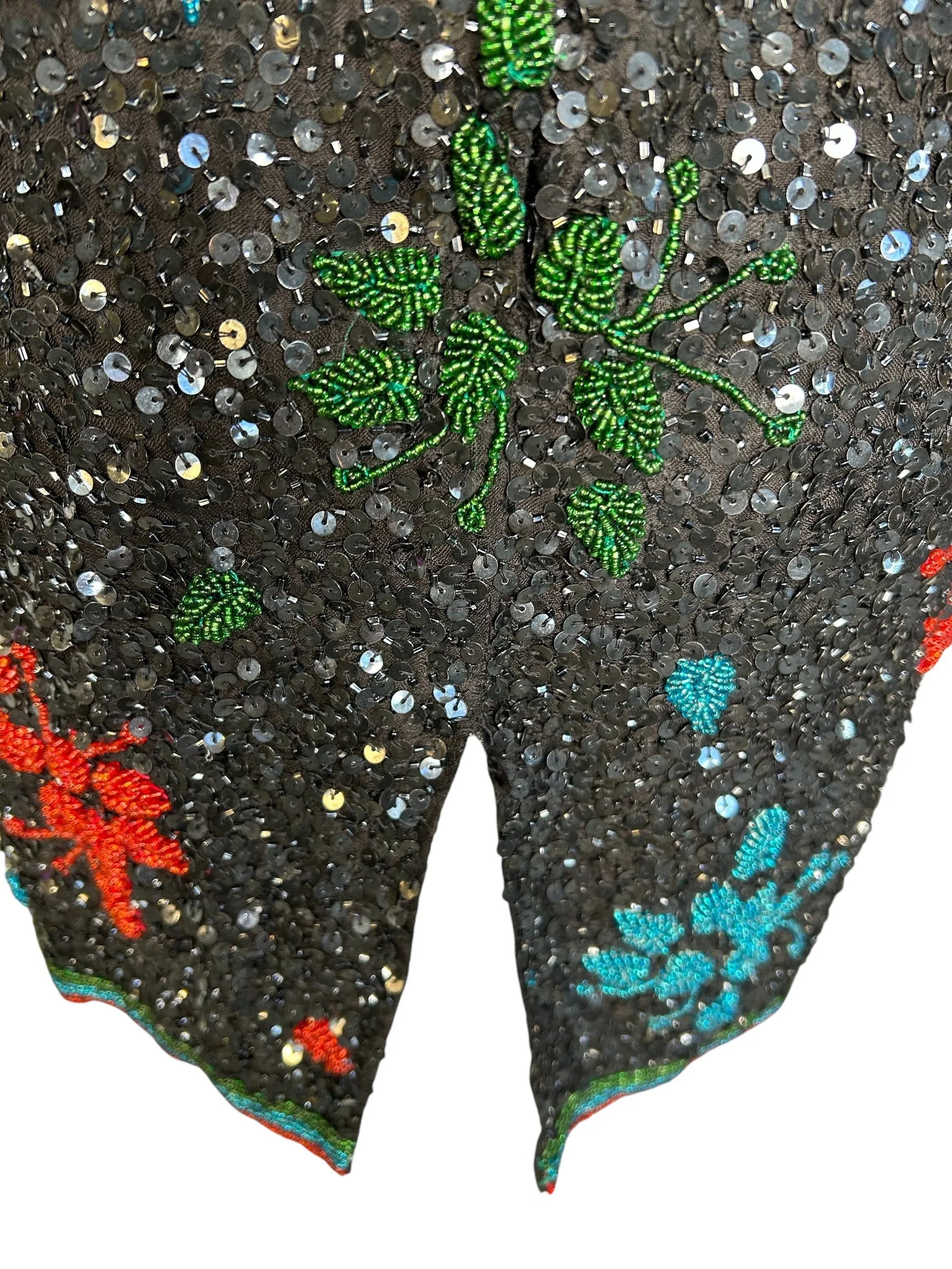 1980s Heavily Beaded & Sequined Tunic/ Micro Dress