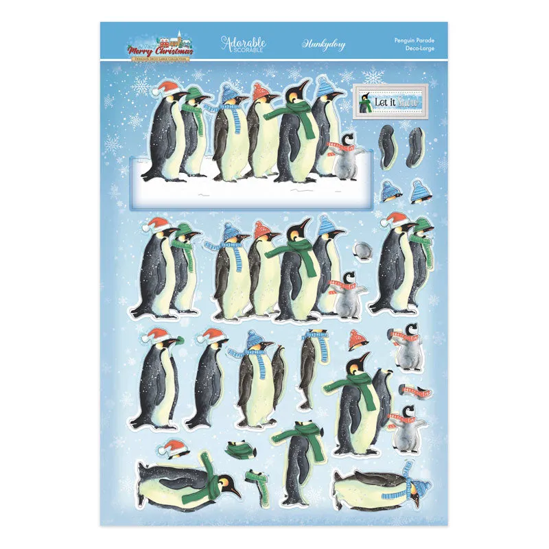 A Very Merry Christmas Deco-Large Set - Penguin Parade