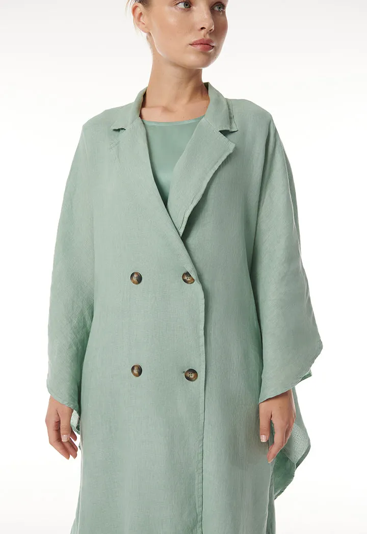 Choice Double Breasted Kimono Jacket Blue