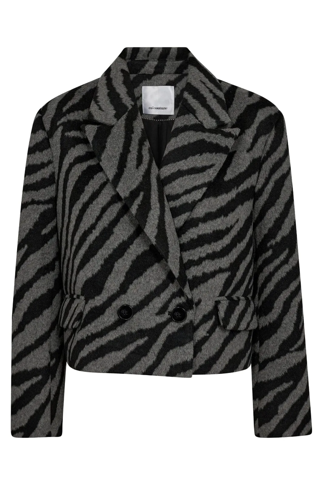 Co´couture - Zuricc Zebra Crop Jacket 30261 - 140 Dark Grey