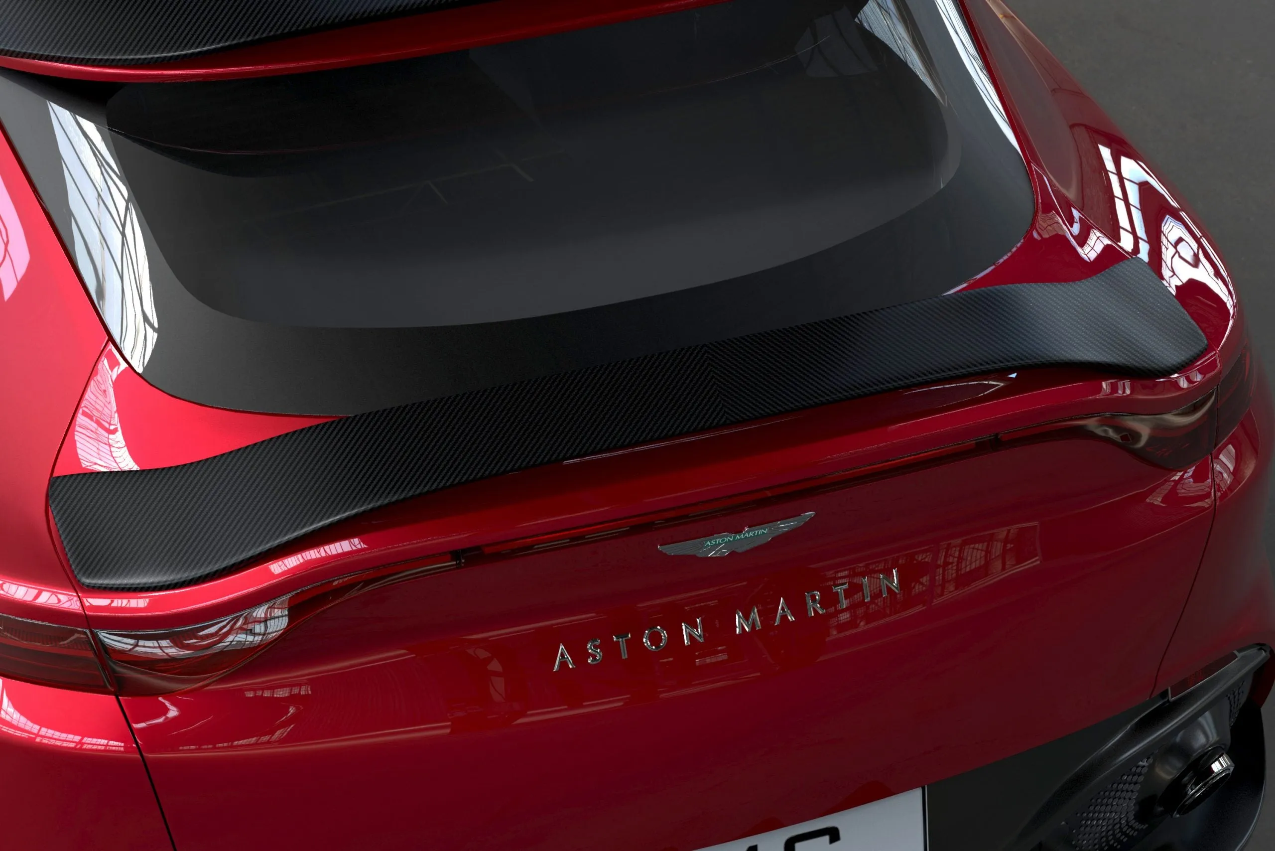 DMC Aston Martin DBX: Forged Carbon Fiber Rear Wing: Trunk Spoiler: Fits the OEM SUV & Q DBX
