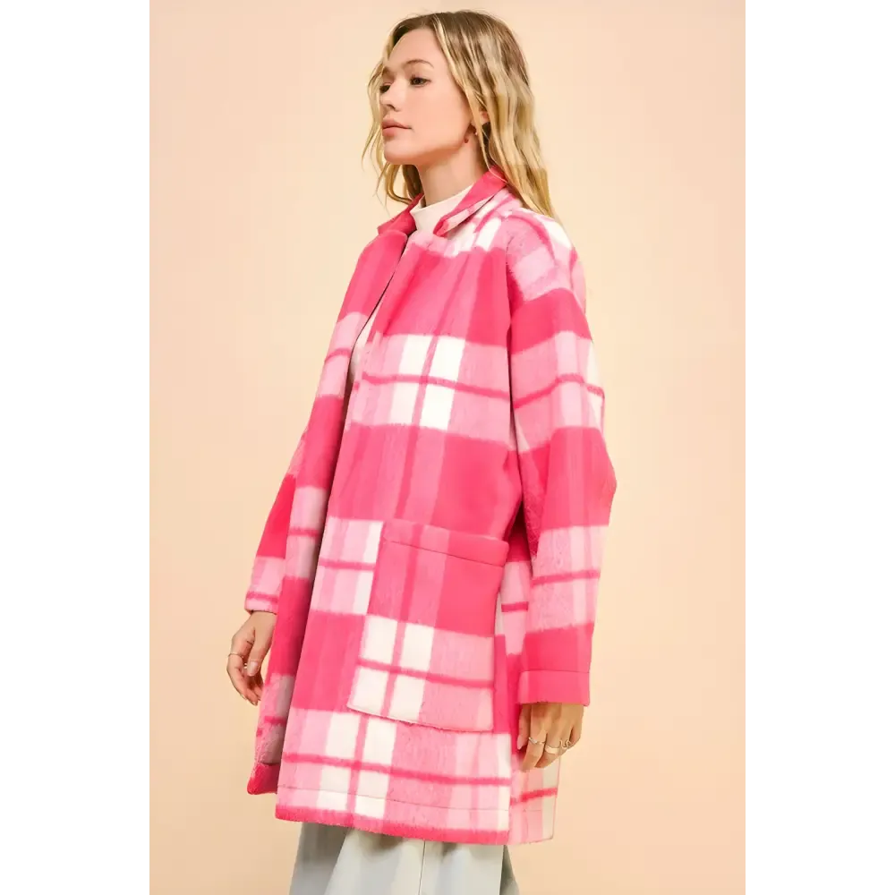 Elevate Your Wardrobe with the Elegant Plaid Longline Coat in Luxury Fashion