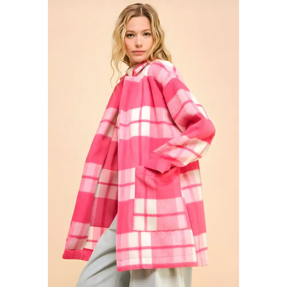 Elevate Your Wardrobe with the Elegant Plaid Longline Coat in Luxury Fashion