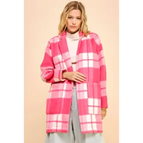 Elevate Your Wardrobe with the Elegant Plaid Longline Coat in Luxury Fashion