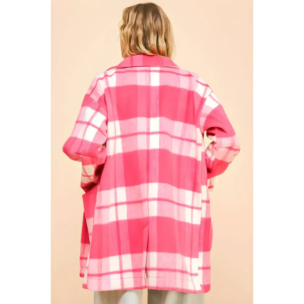 Elevate Your Wardrobe with the Elegant Plaid Longline Coat in Luxury Fashion