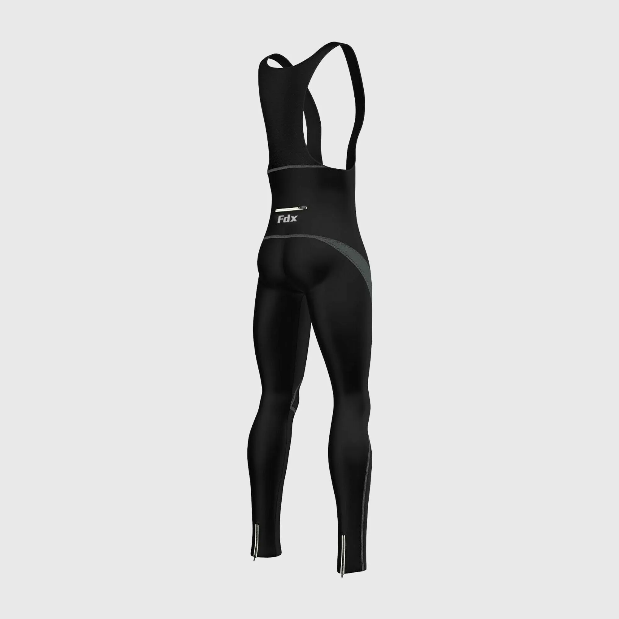 Fdx Viper Men's Gray Thermal Padded Cycling Bib Tights