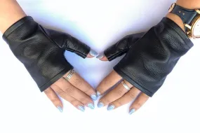 Fingerless Leather Gloves For Ladies  Hot Seasons