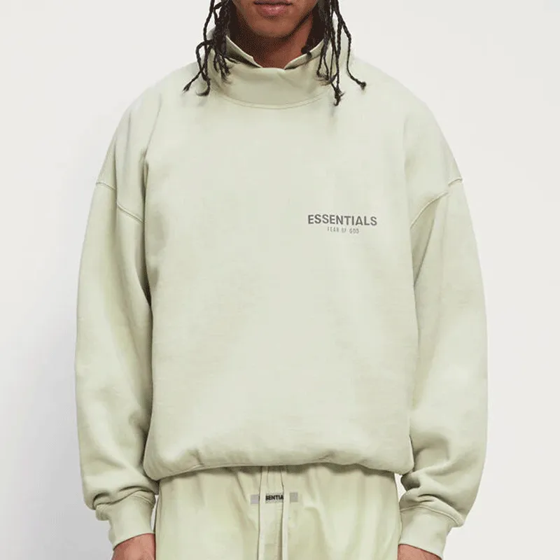 Fog Fear of God Essentials Sweatshirt Polyline Reflective Letters High Street Loose Turtleneck Sweater