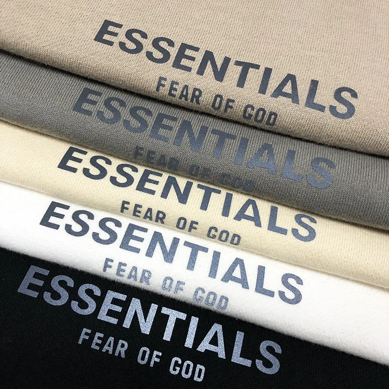 Fog Fear of God Essentials Sweatshirt Polyline Reflective Letters High Street Loose Turtleneck Sweater