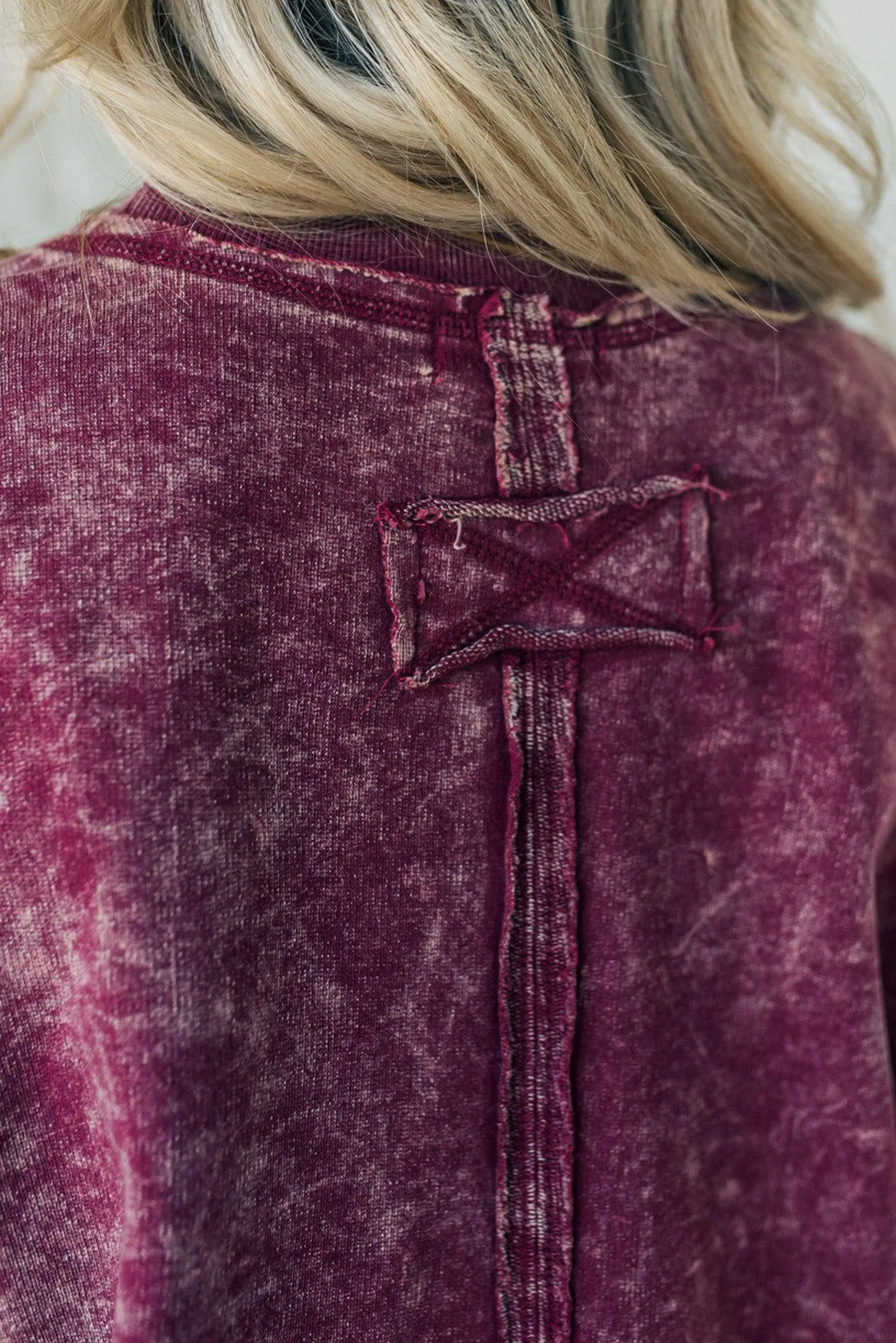 French Terry Acid Wash Pullover