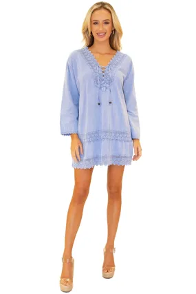 'Helen' Tunic Cover-Up Blue