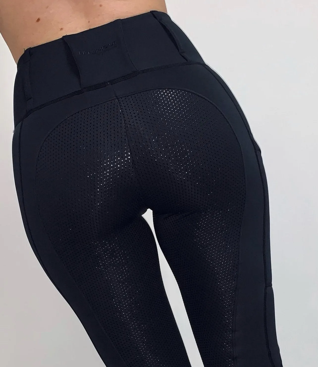 HORZEHOODS® Black Luxe Quick Dry Equestrian Riding Leggings