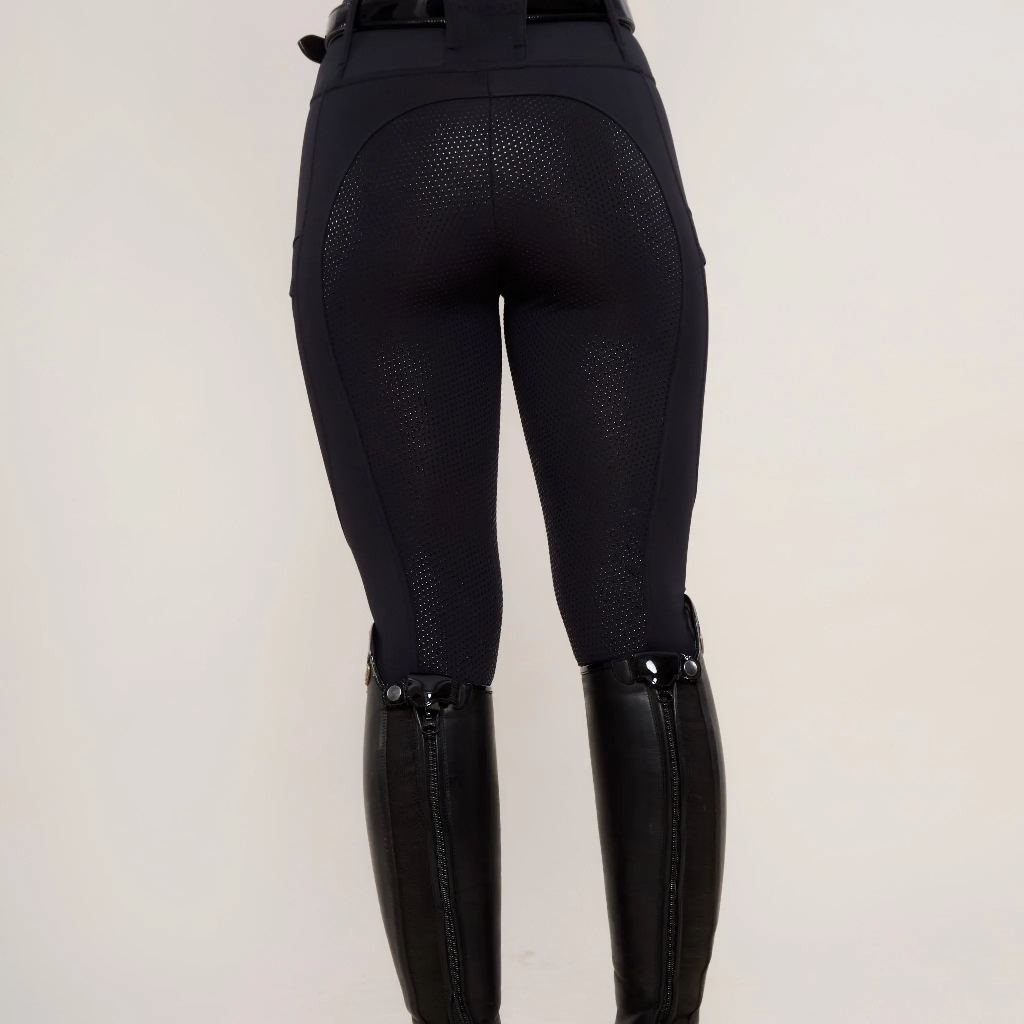 HORZEHOODS® Black Luxe Quick Dry Equestrian Riding Leggings