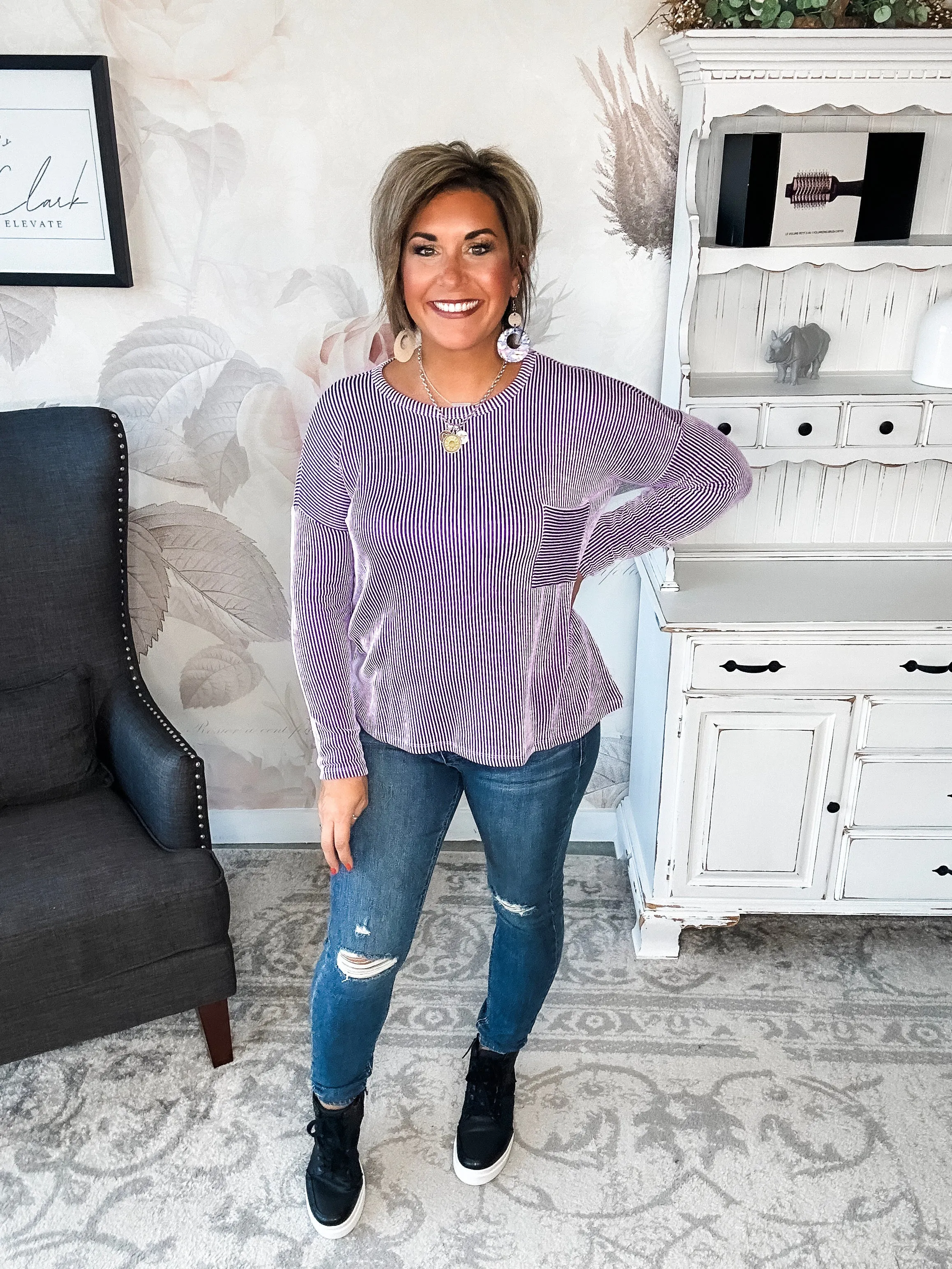 Into The Night Pullover - Violet