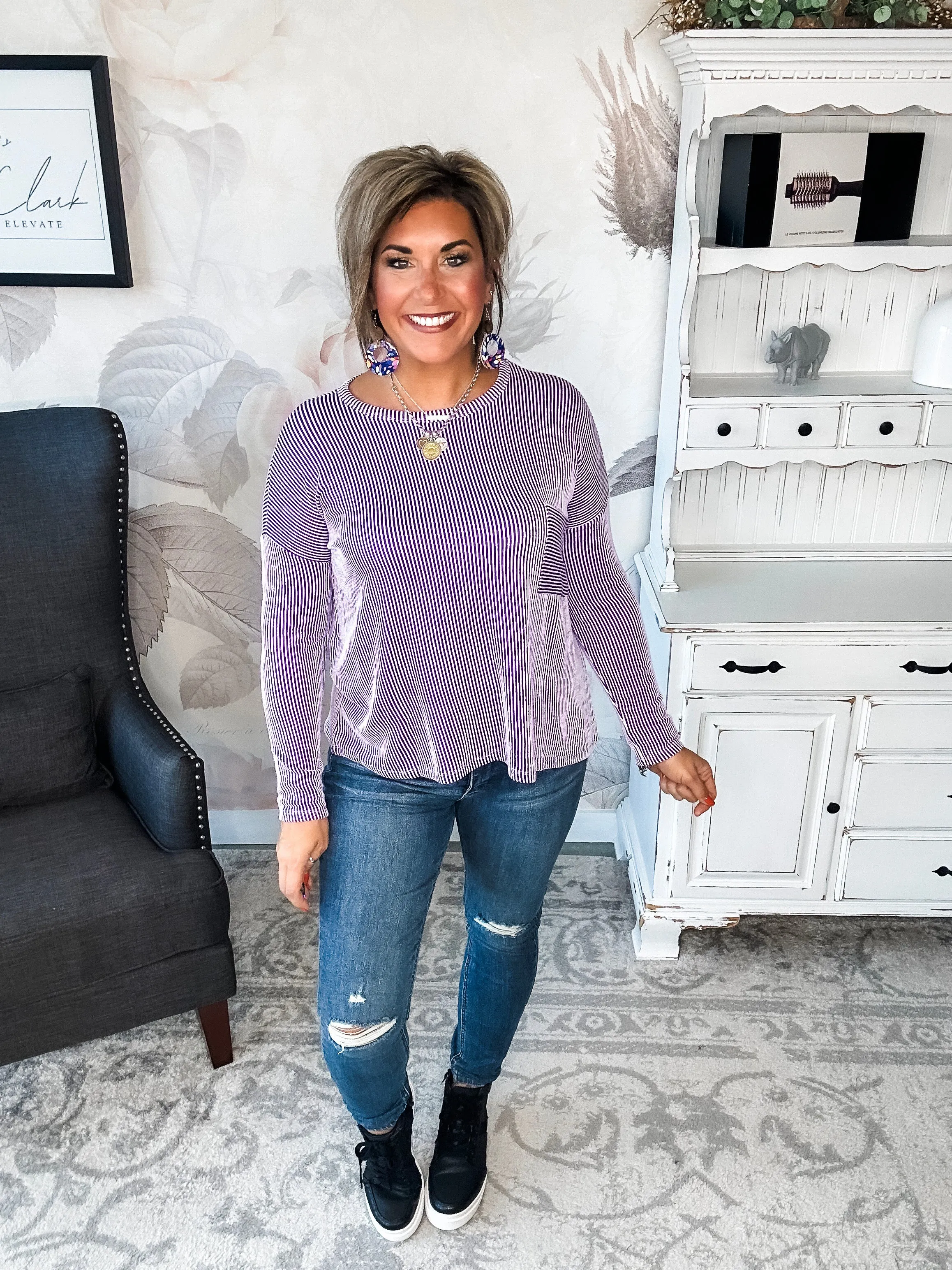 Into The Night Pullover - Violet