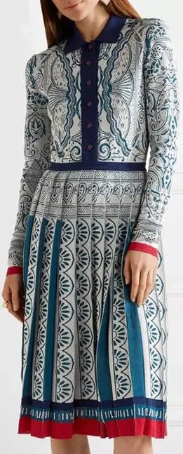 Knitted Brocade Dress