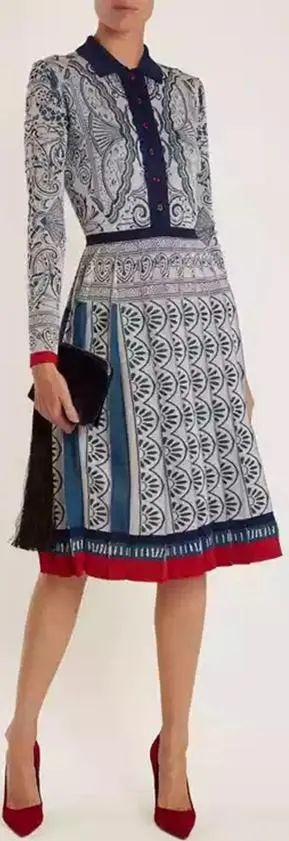 Knitted Brocade Dress