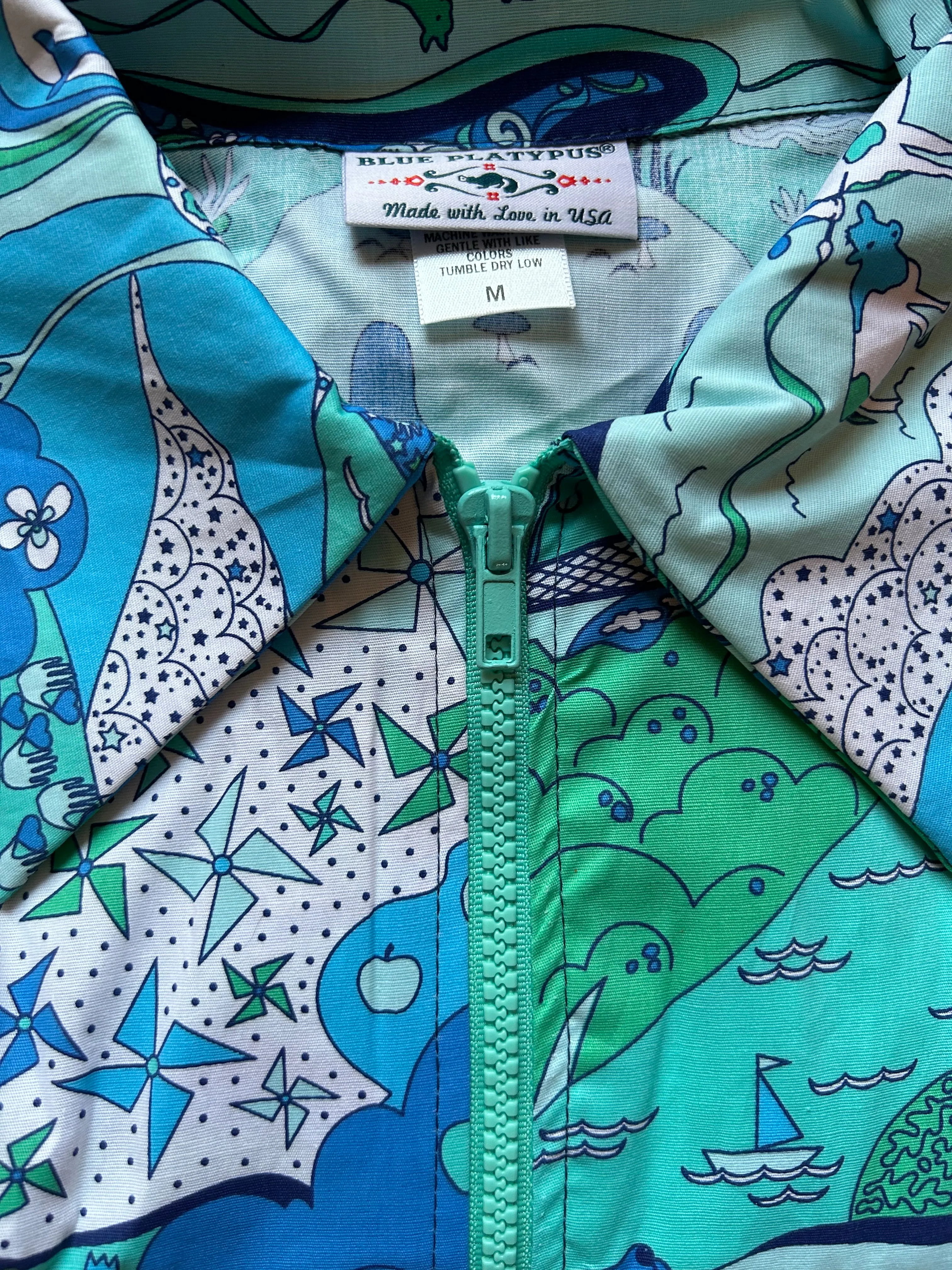 Landscape Zip-front Micro Mini in Cool Tones