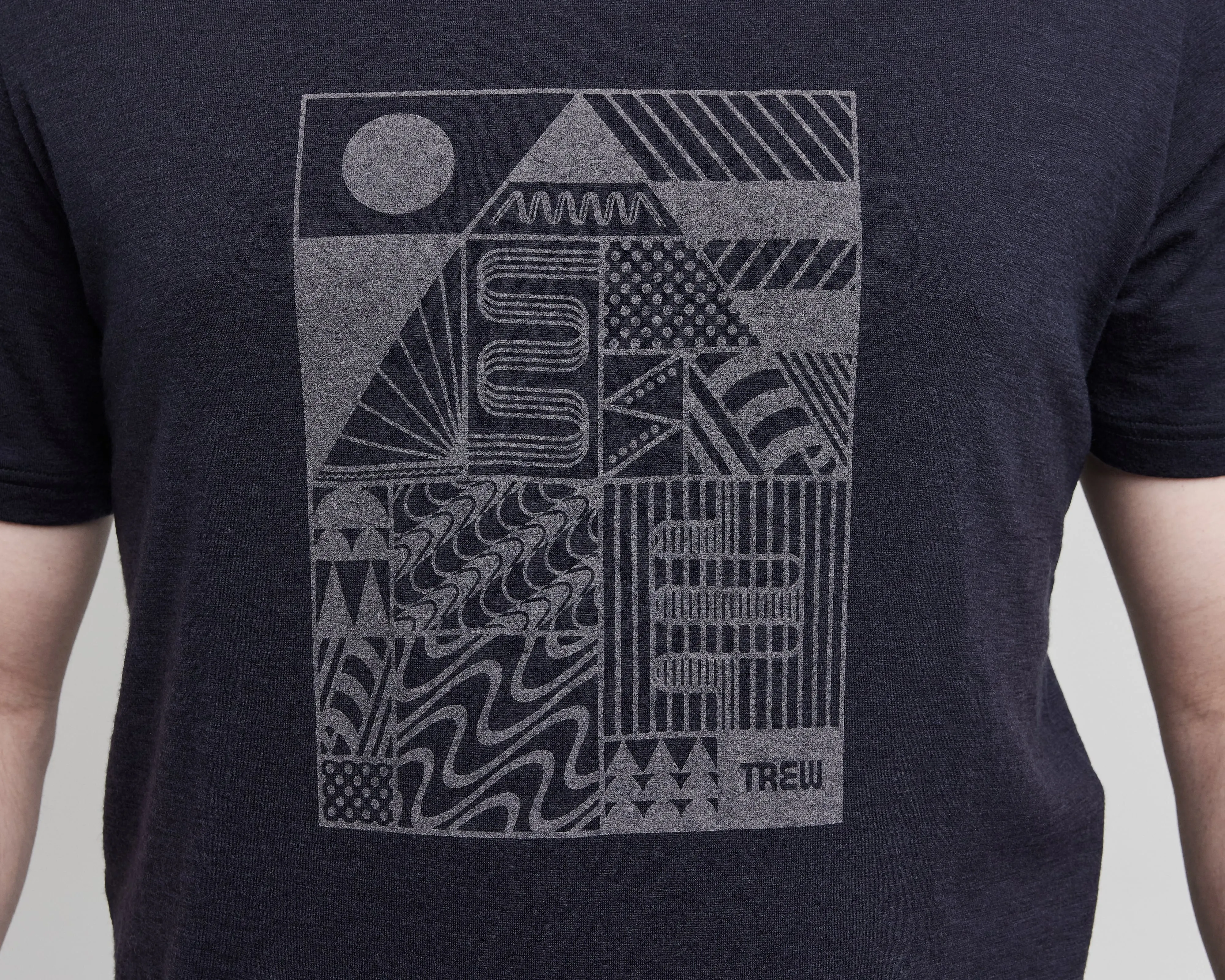 Lightweight Nuyarn Merino Graphic T - Mtn Art
