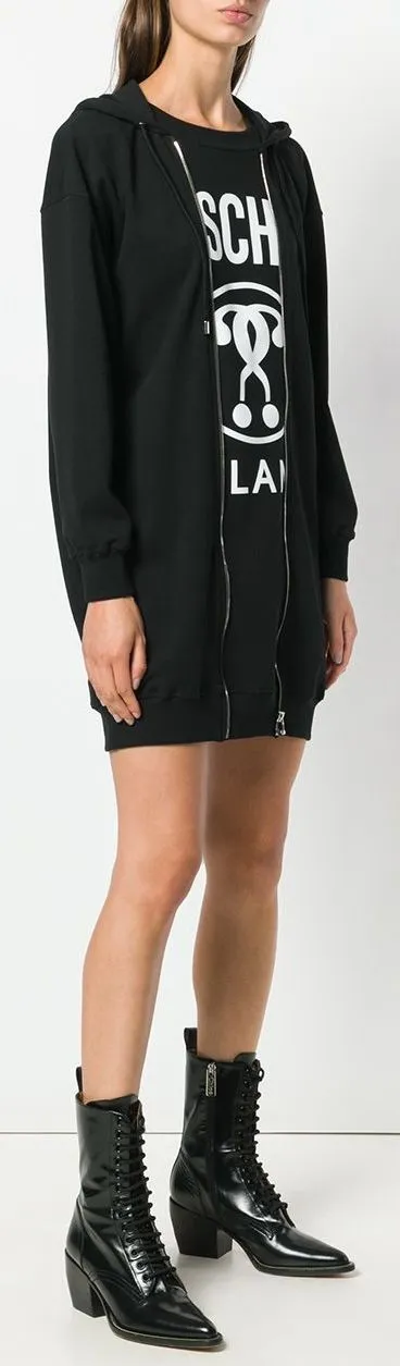 Logo Print Hoodie-Dress