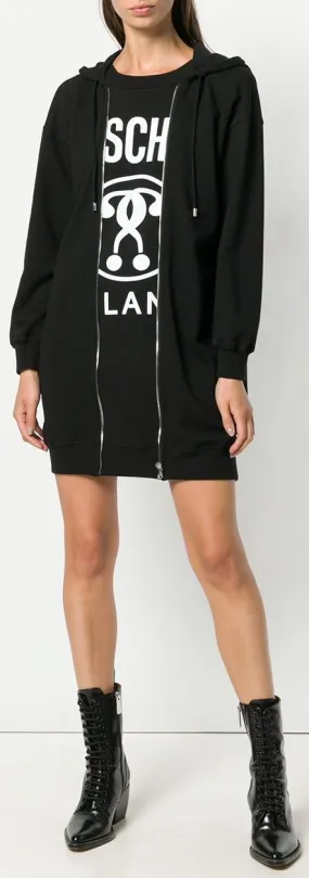 Logo Print Hoodie-Dress
