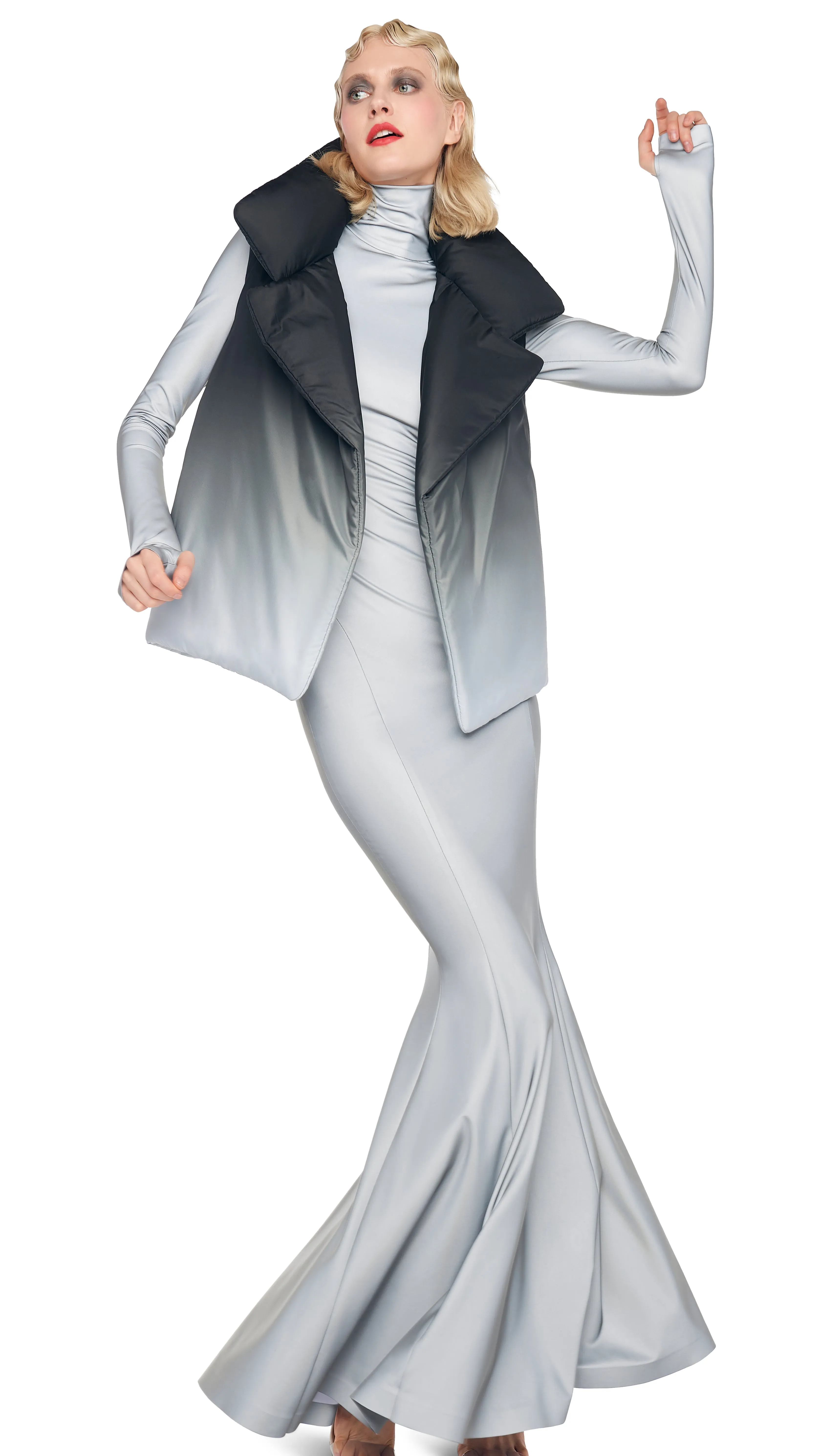 LONG SLEEVE TURTLE FISHTAIL GOWN