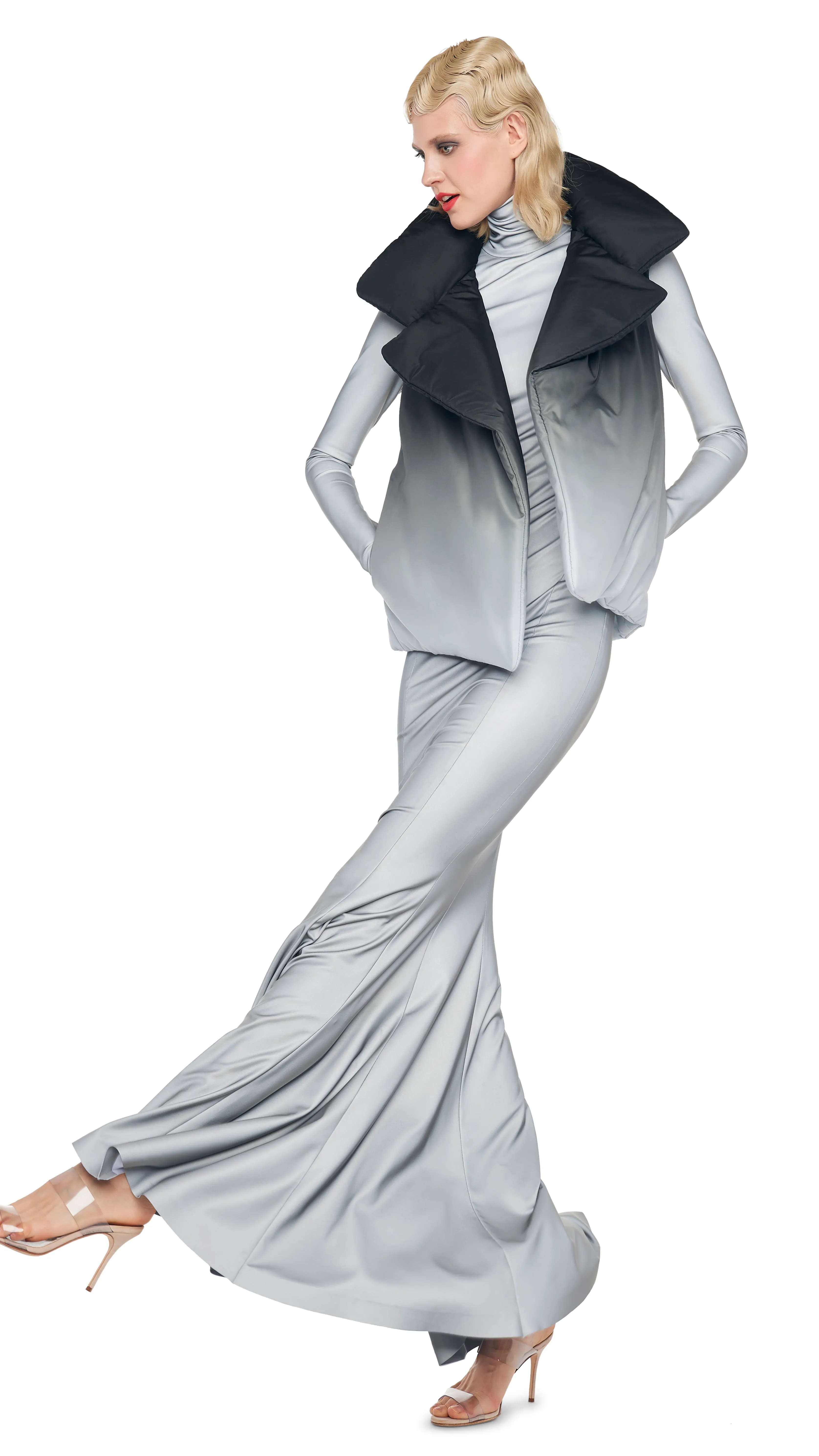 LONG SLEEVE TURTLE FISHTAIL GOWN