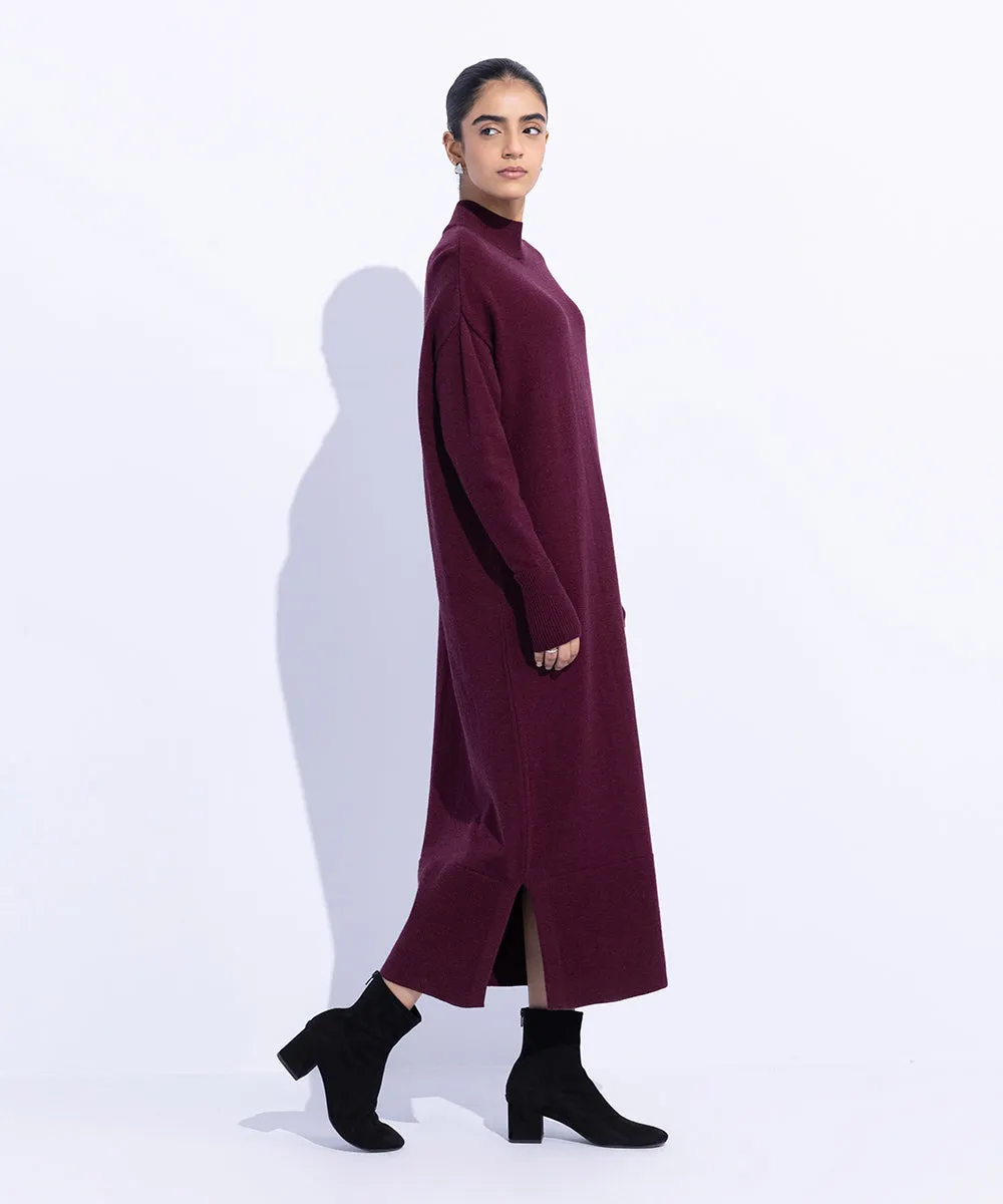 Long Sweater Knit Dress