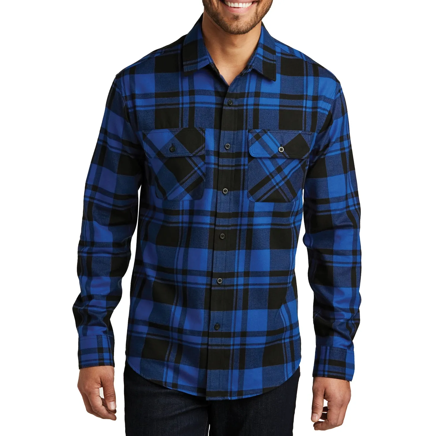 Men's Button Down Regular Fit Long Sleeve Plaid Flannel Casual Shirt