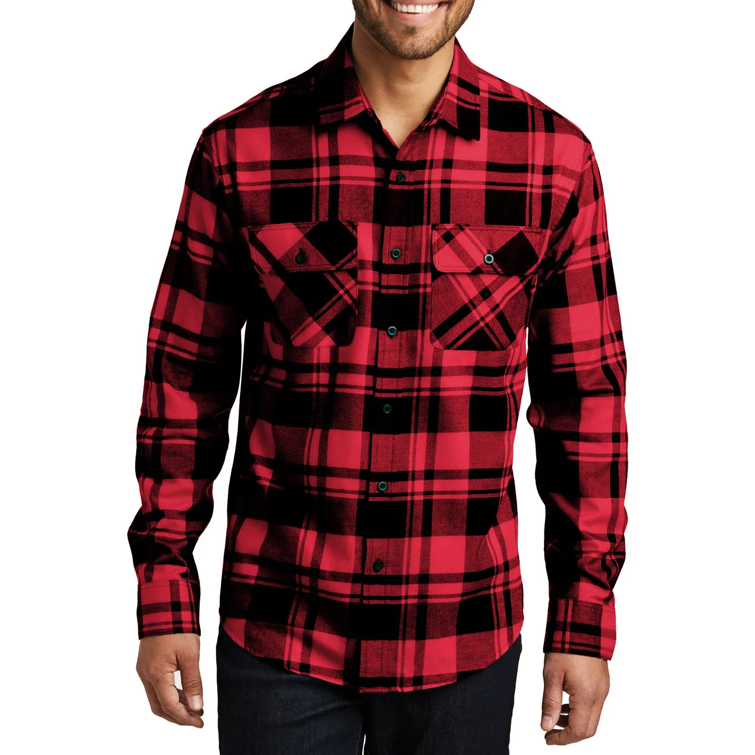 Men's Button Down Regular Fit Long Sleeve Plaid Flannel Casual Shirt
