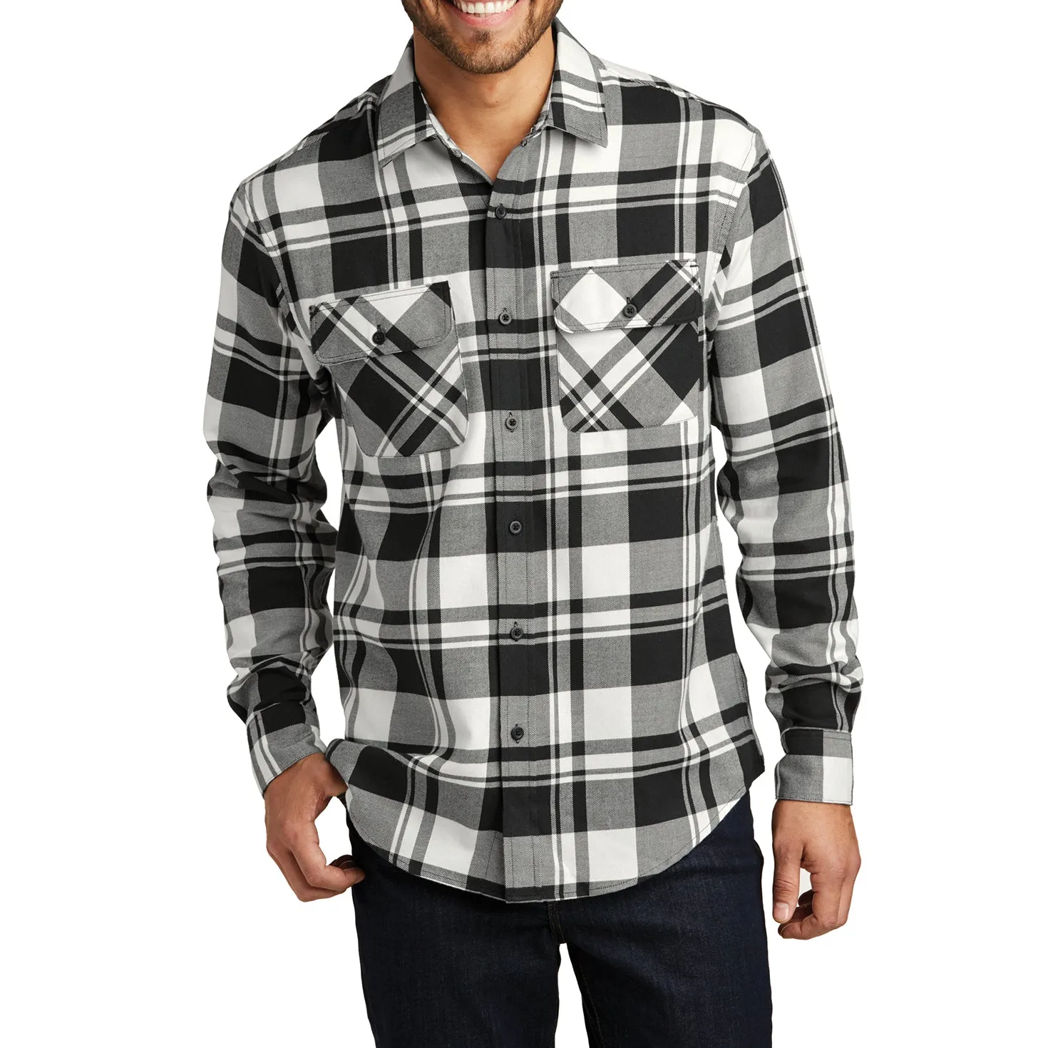 Men's Button Down Regular Fit Long Sleeve Plaid Flannel Casual Shirt