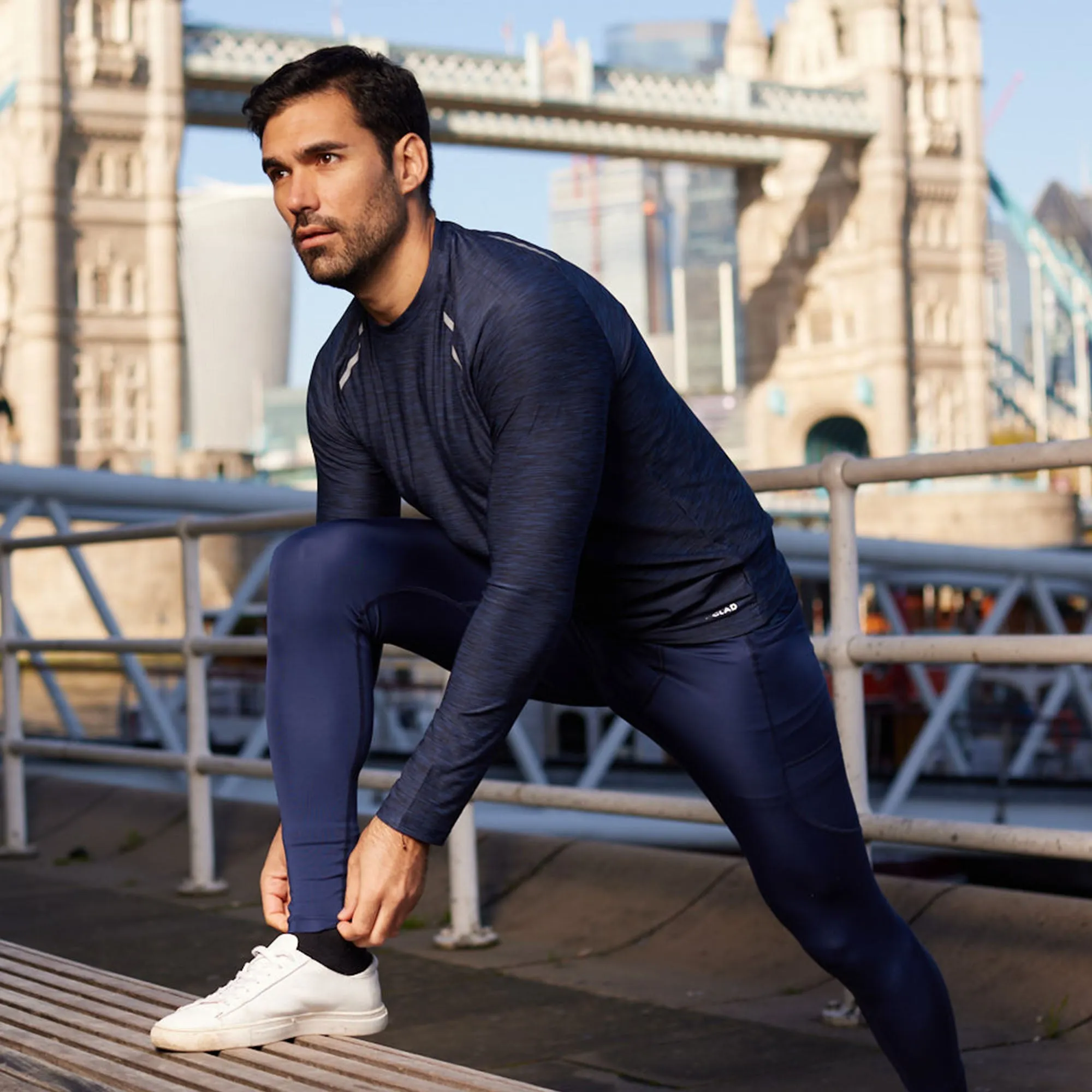 Men's Grey Thermal Base Layer Compression Leggings