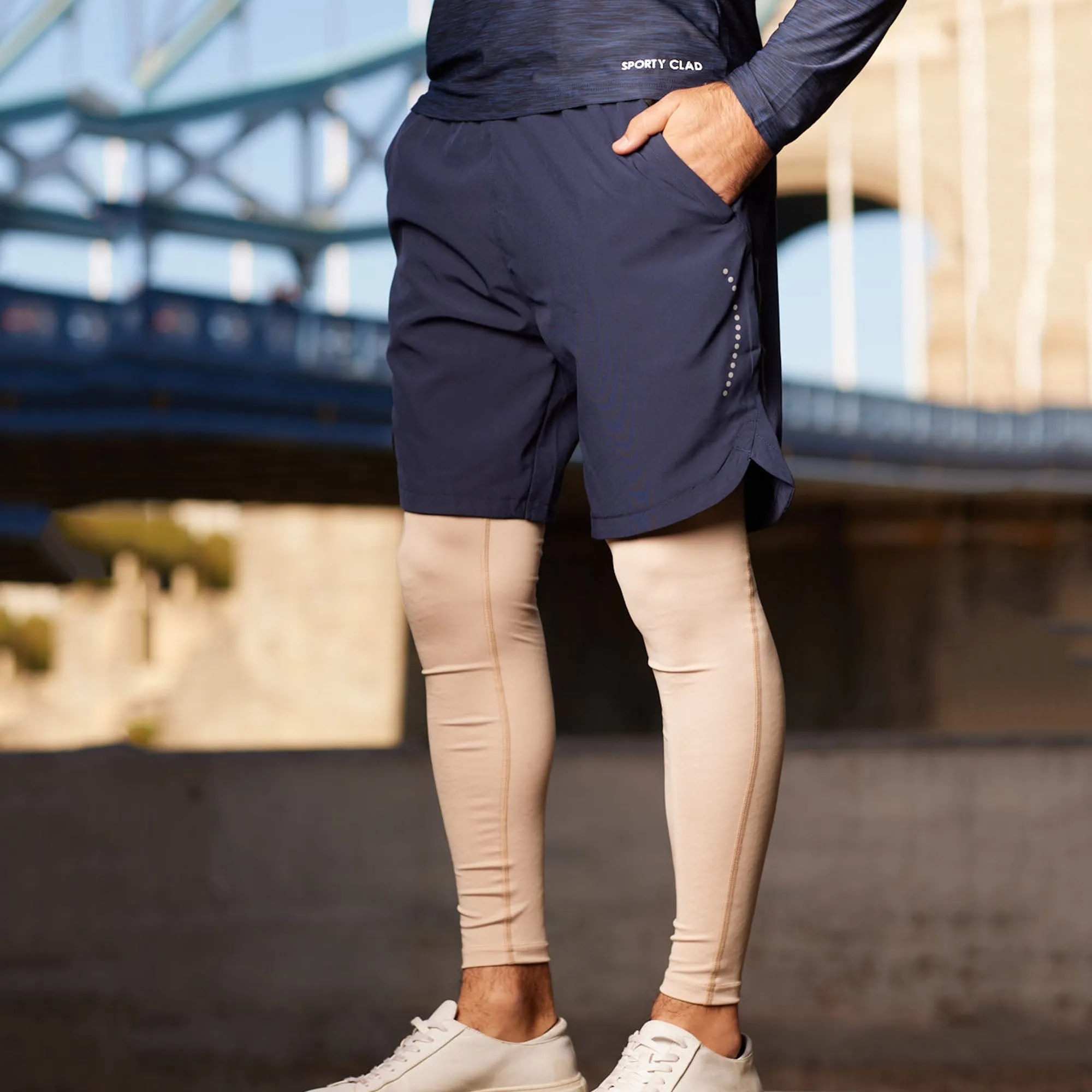 Men's Grey Thermal Base Layer Compression Leggings