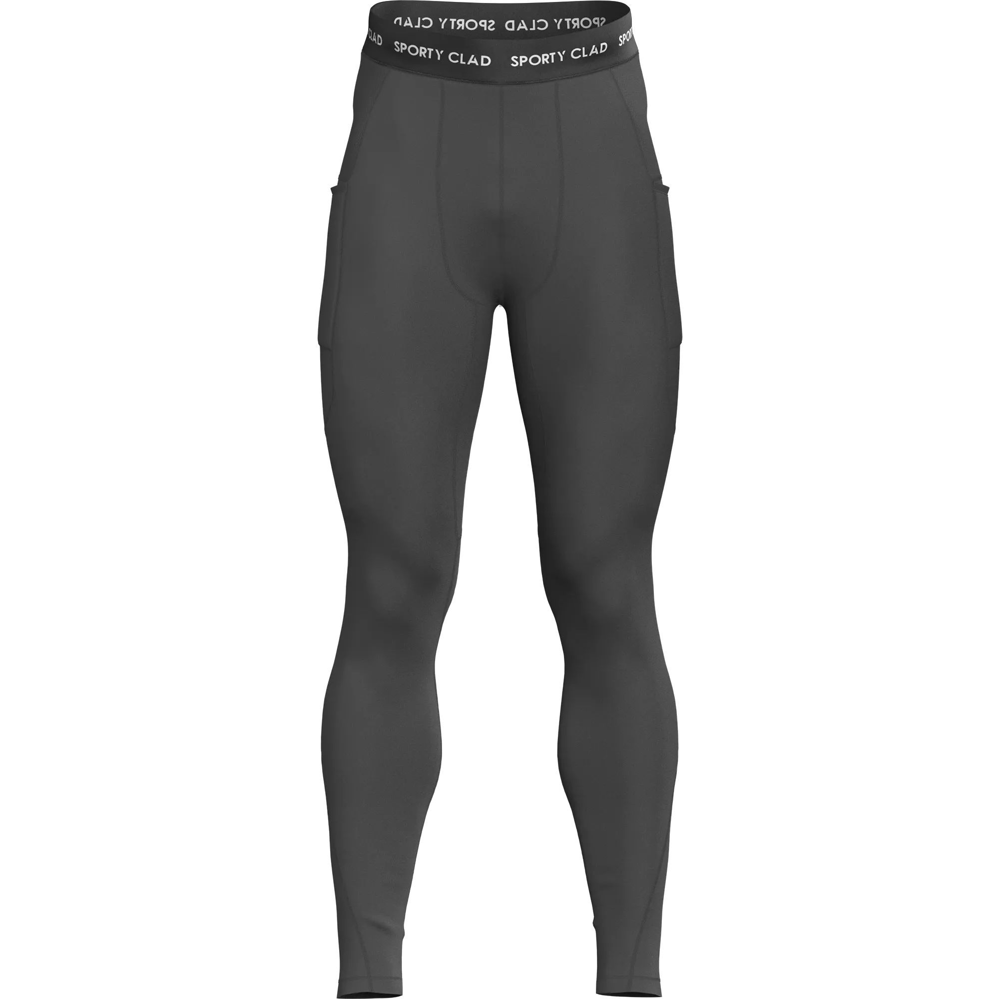 Men's Grey Thermal Base Layer Compression Leggings