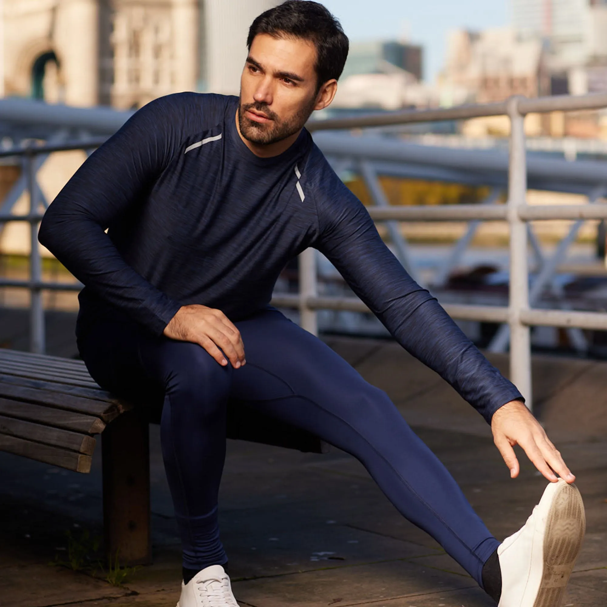 Men's Grey Thermal Base Layer Compression Leggings