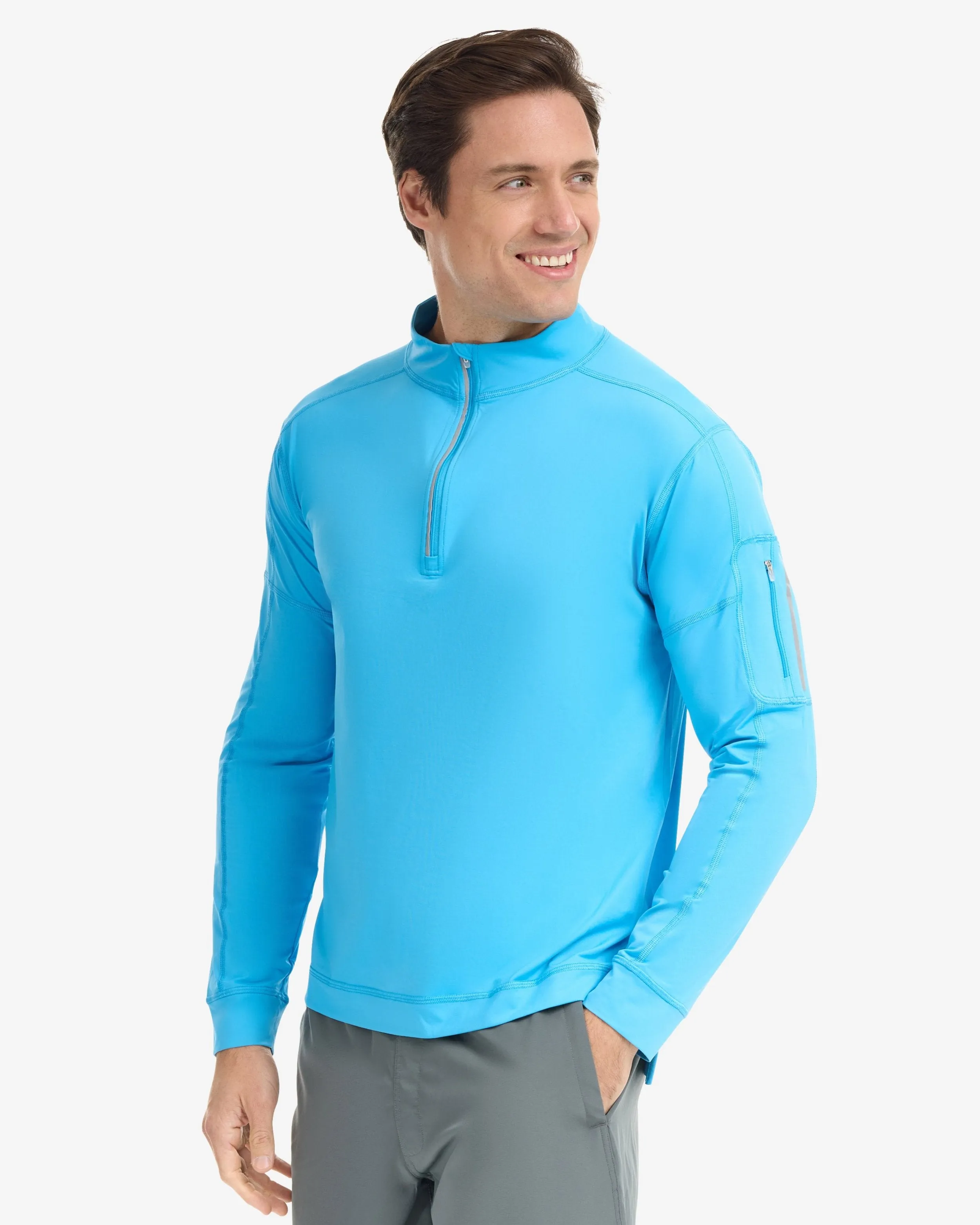 MEN'S MOCK ZIP TOP (12001)