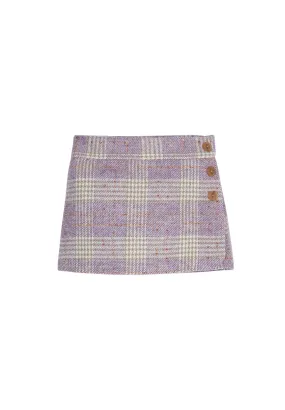 Mini Skort - Lilac Tweed