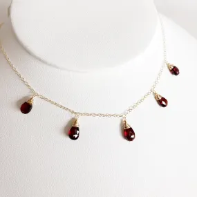 Necklace IVANNA - garnet (N225)