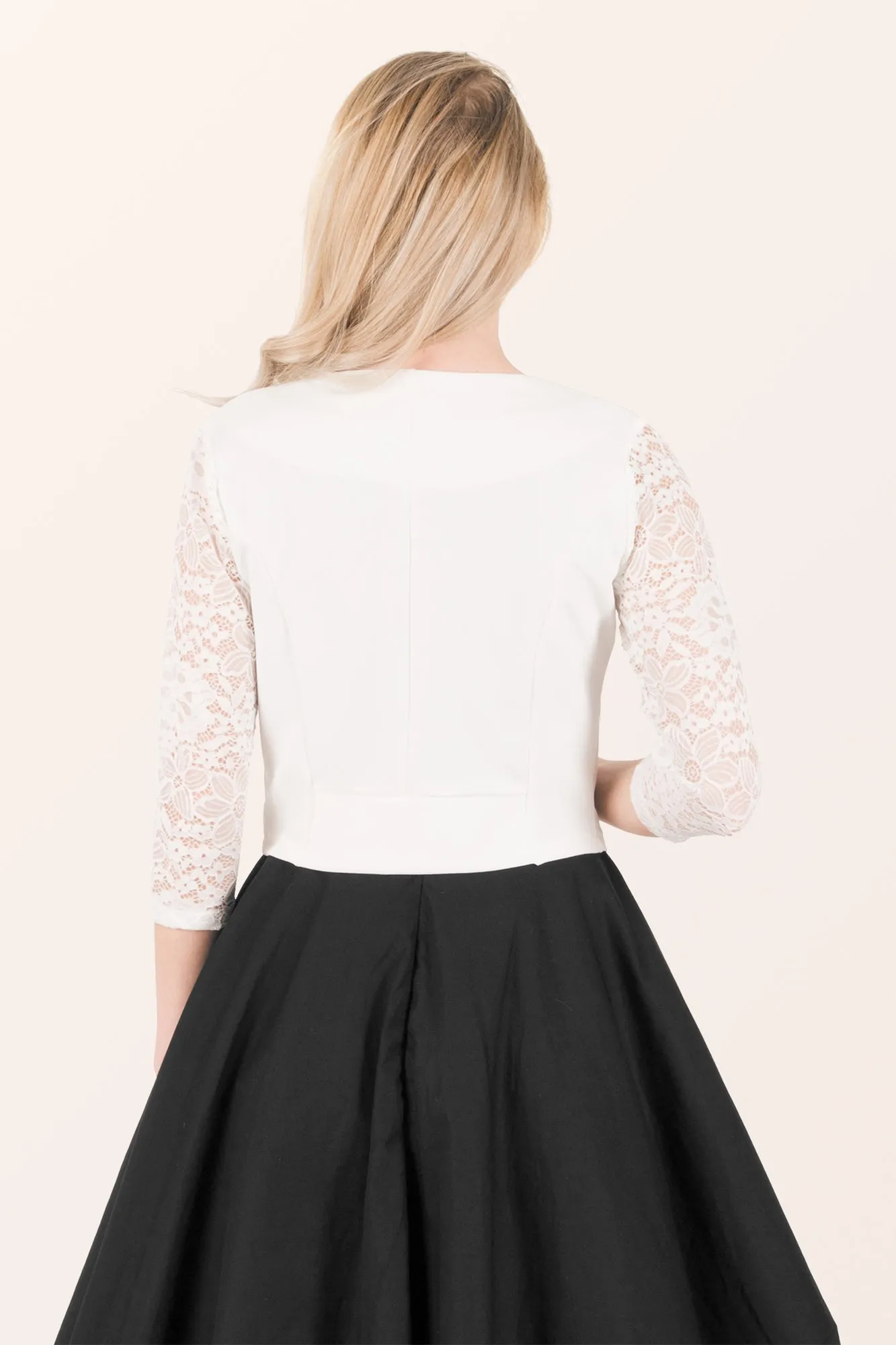 Open Lace Sleeve Bolero - Ivory