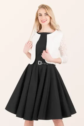 Open Lace Sleeve Bolero - Ivory
