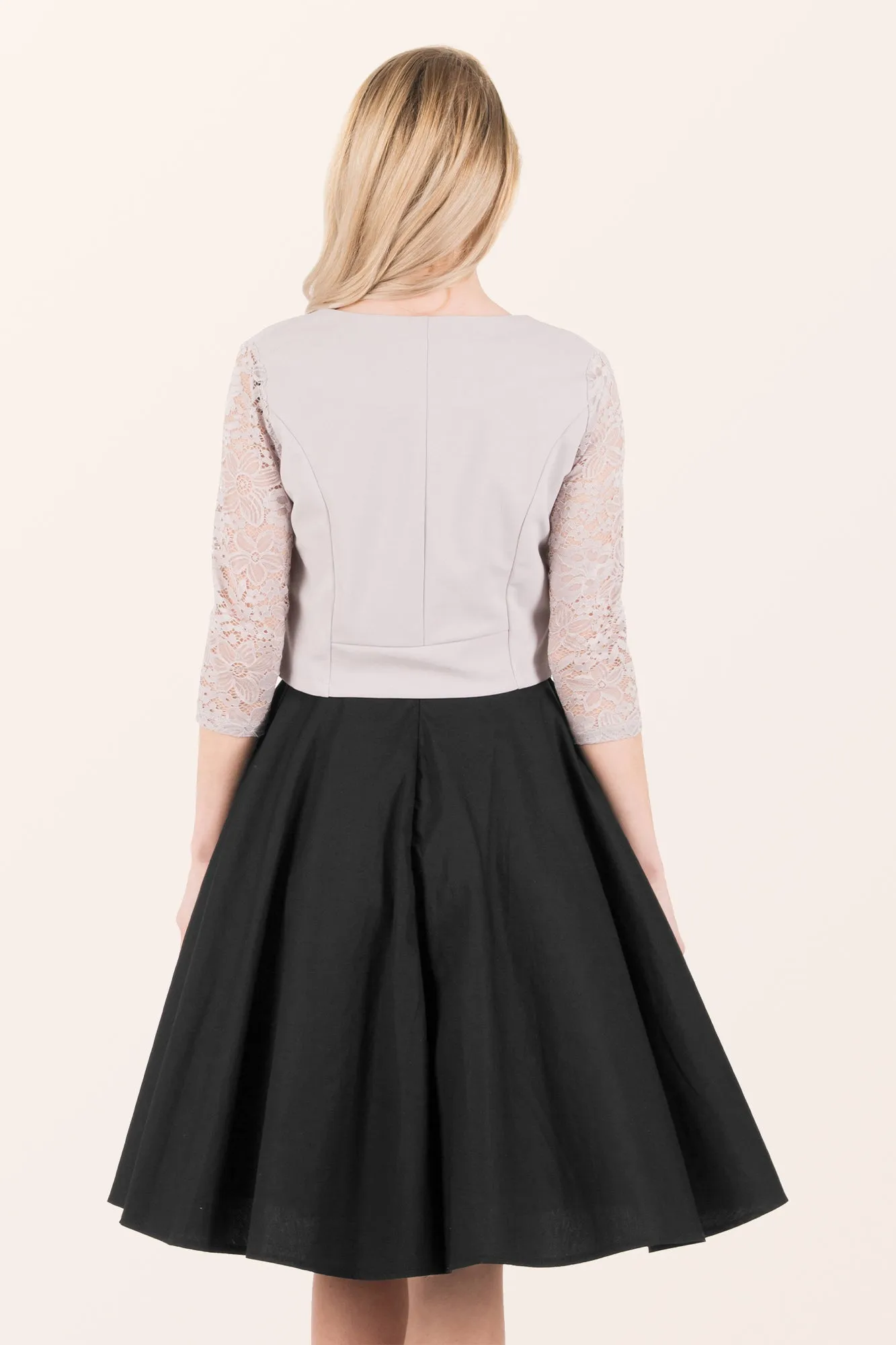 Open Lace Sleeve Bolero - Silver