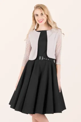 Open Lace Sleeve Bolero - Silver