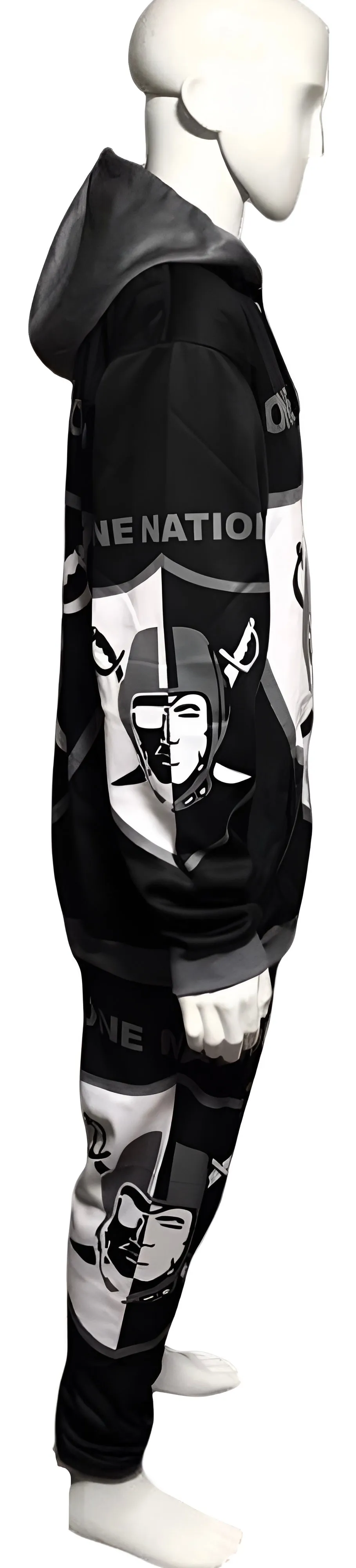 ^RAIDERS^ ~ONE NATION~ JOGGER SWEATSUITS (HOODED) (FLEECY SOFT LINED)