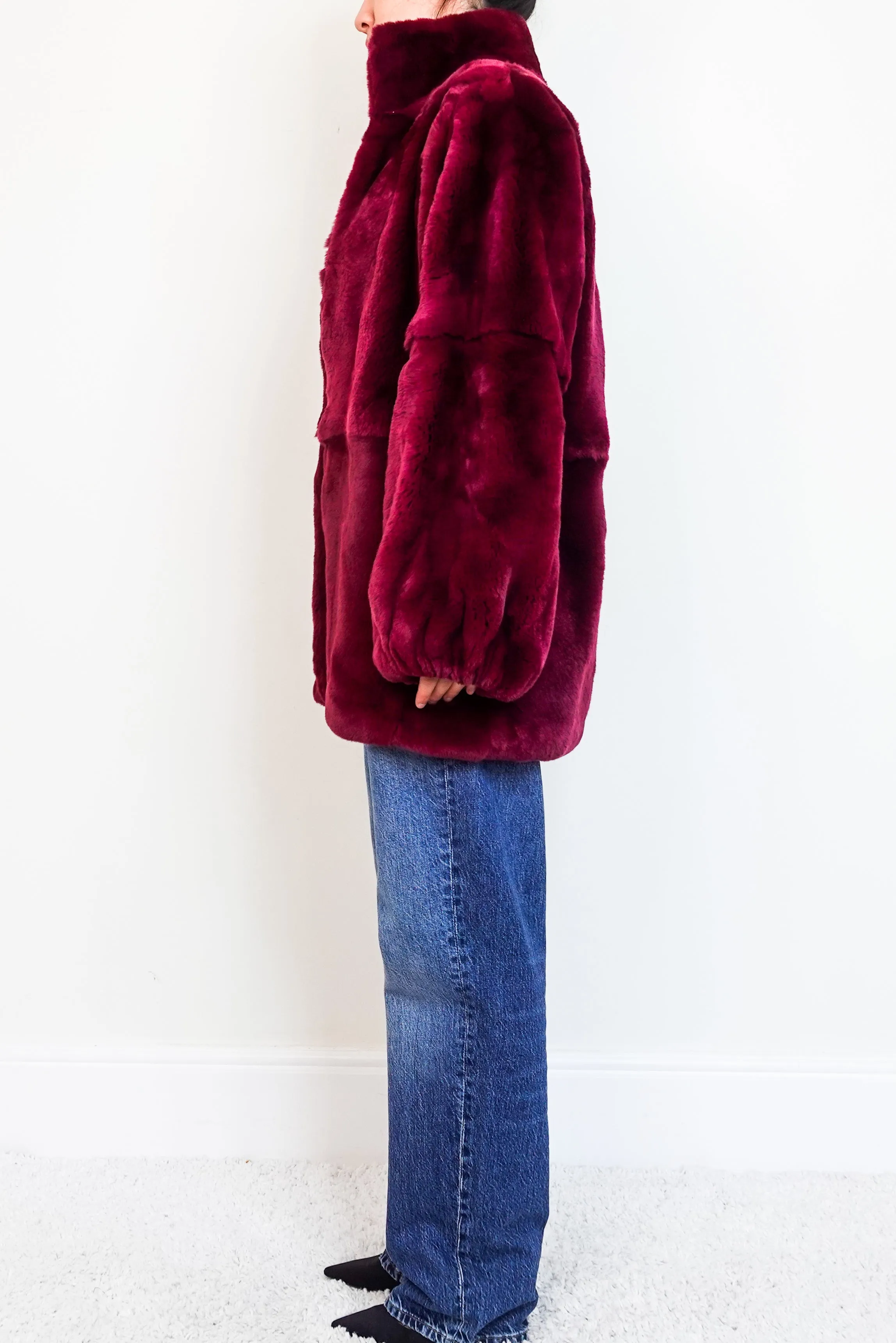 Red fur Coat RRP £400