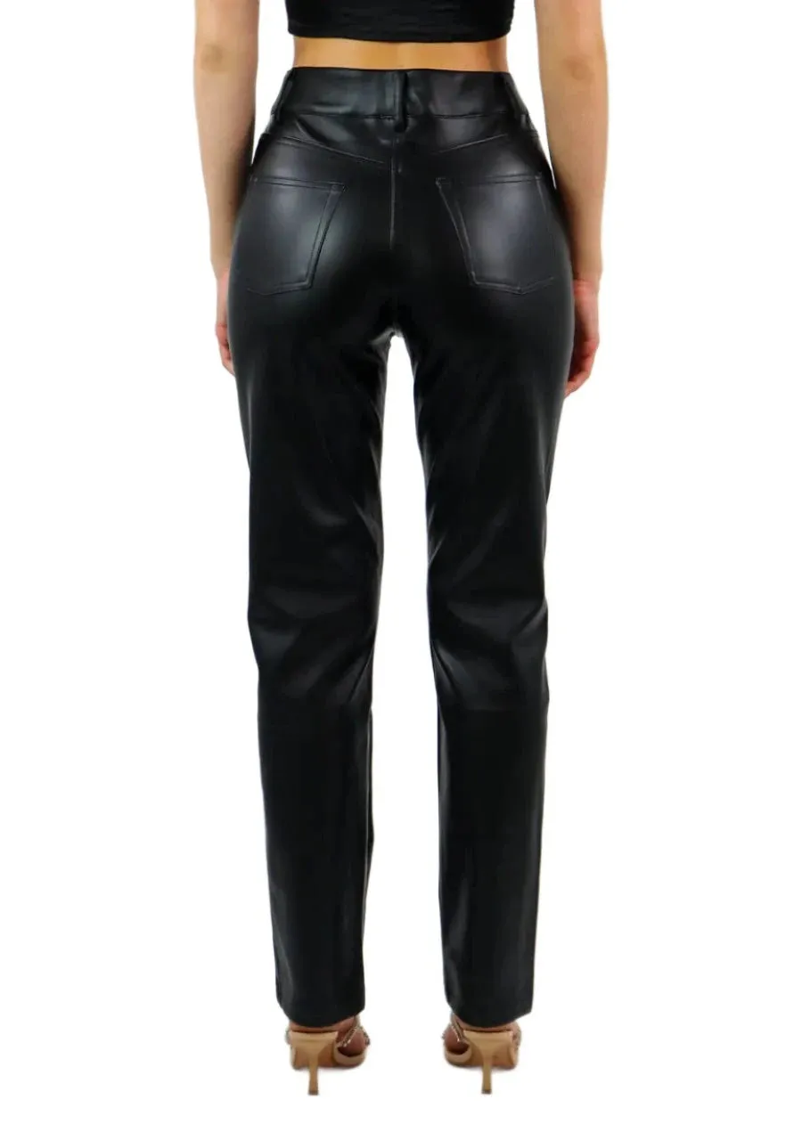 Rock N Rags - "I Ain't Worried" Pants - Black -  Faux Leather