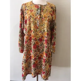 Silk Long Tunic in Red