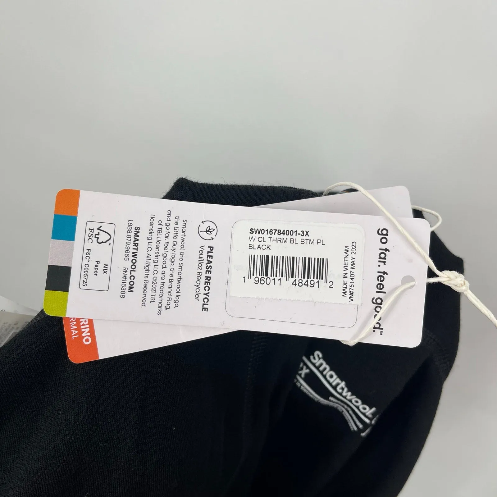 SMARTWOOL Women's Classic Thermal Merino Bottoms 3X Black
