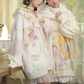 Sweet Lemon and Strawberry Storybook        Sweater Top Kawaii Academia Y2K Cottagecore Coquette Fairycore Dollette Princesscore