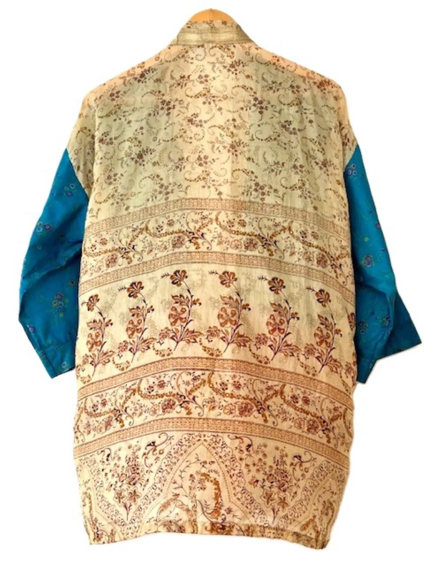 The Accessory In Demand, The Short Silk Kimono Jacket. Fashionable and Elegant. (Gold)